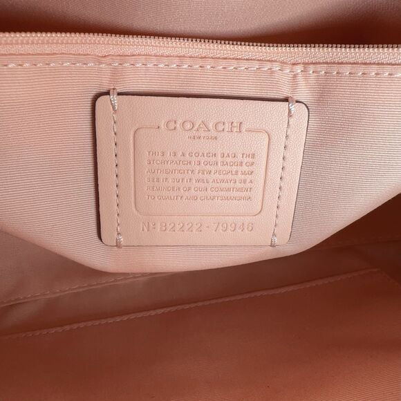 Coach 79946 Rowan Women Leather Satchel Bag Faded Blush Pink Crossbody NWT $350 - Picture 7 of 8